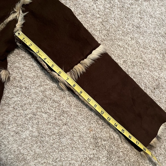 Vintage TRUE GRIT faux suede Elephant fur long coat 70’s boho penny lane style - Picture 15 of 15